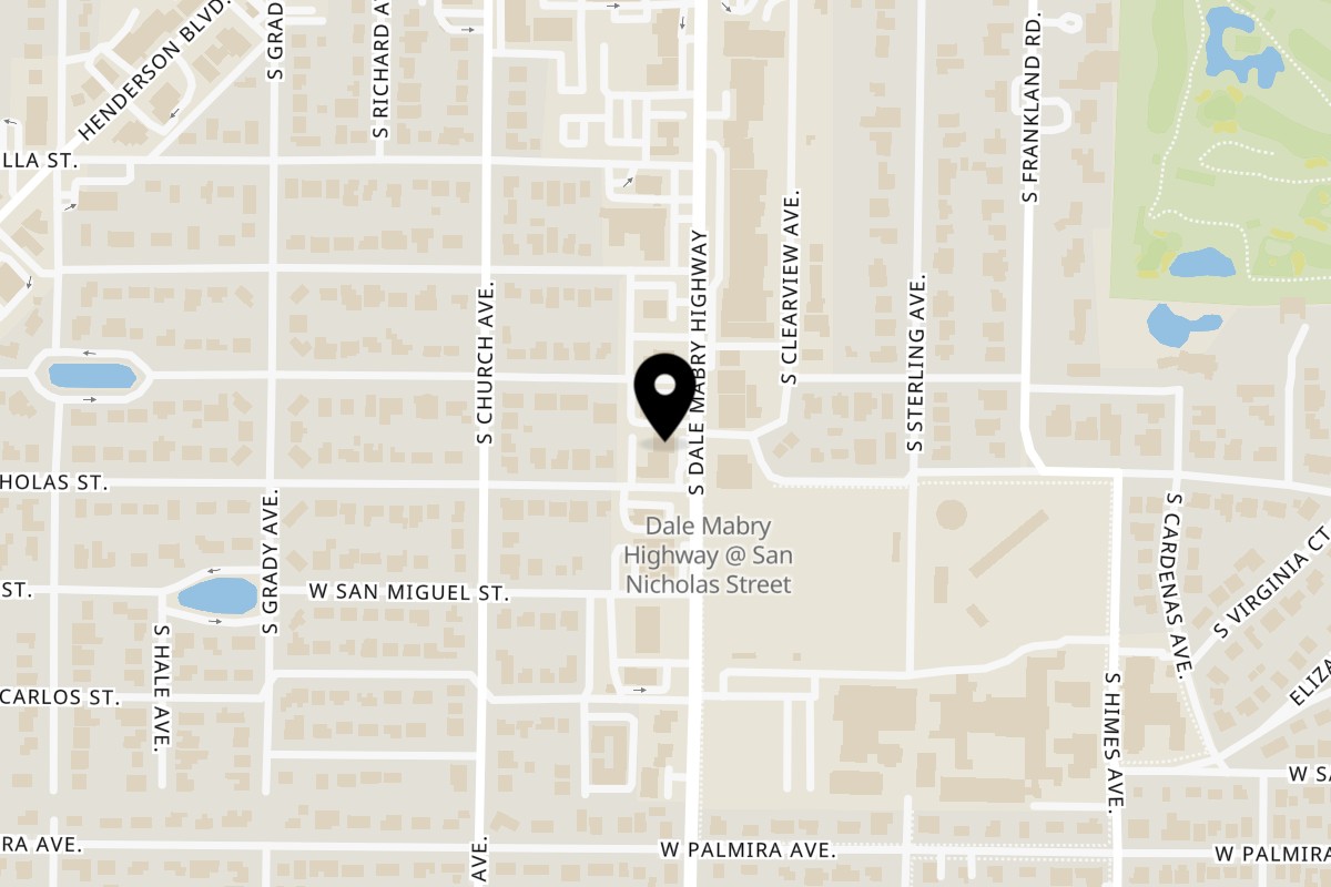 Map showing the location of Eleven80 on 2109 S Dale Mabry Hwy in Tampa